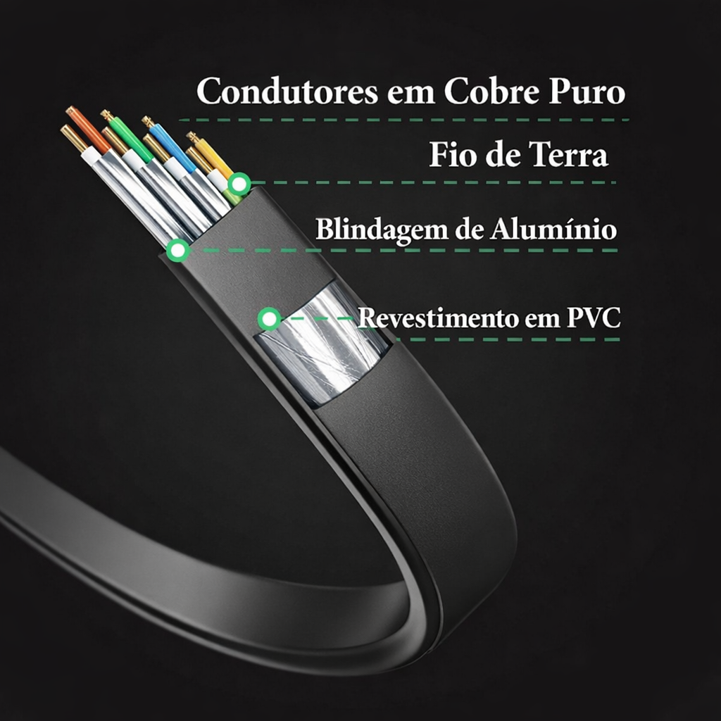 Power Bank Solar 30.000mAh – Carregador Portátil à Prova de Água com 4 Portas USB e Cabos Integrados