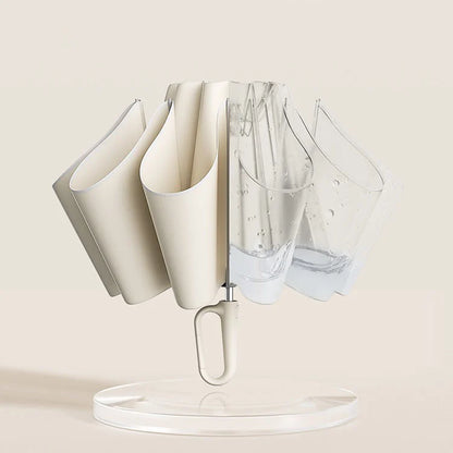 Guarda-chuvas com pega, robustos e resistentes ao vento, portáteis para viagens.