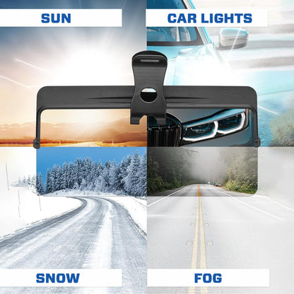 🚗 Atualização de 2025 com 75% de desconto 💥 Viseira fotocromática polarizada GlareX HD para automóvel ✨ Veja com mais nitidez, conduza com mais segurança