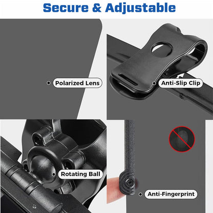 🚗 Atualização de 2025 com 75% de desconto 💥 Viseira fotocromática polarizada GlareX HD para automóvel ✨ Veja com mais nitidez, conduza com mais segurança