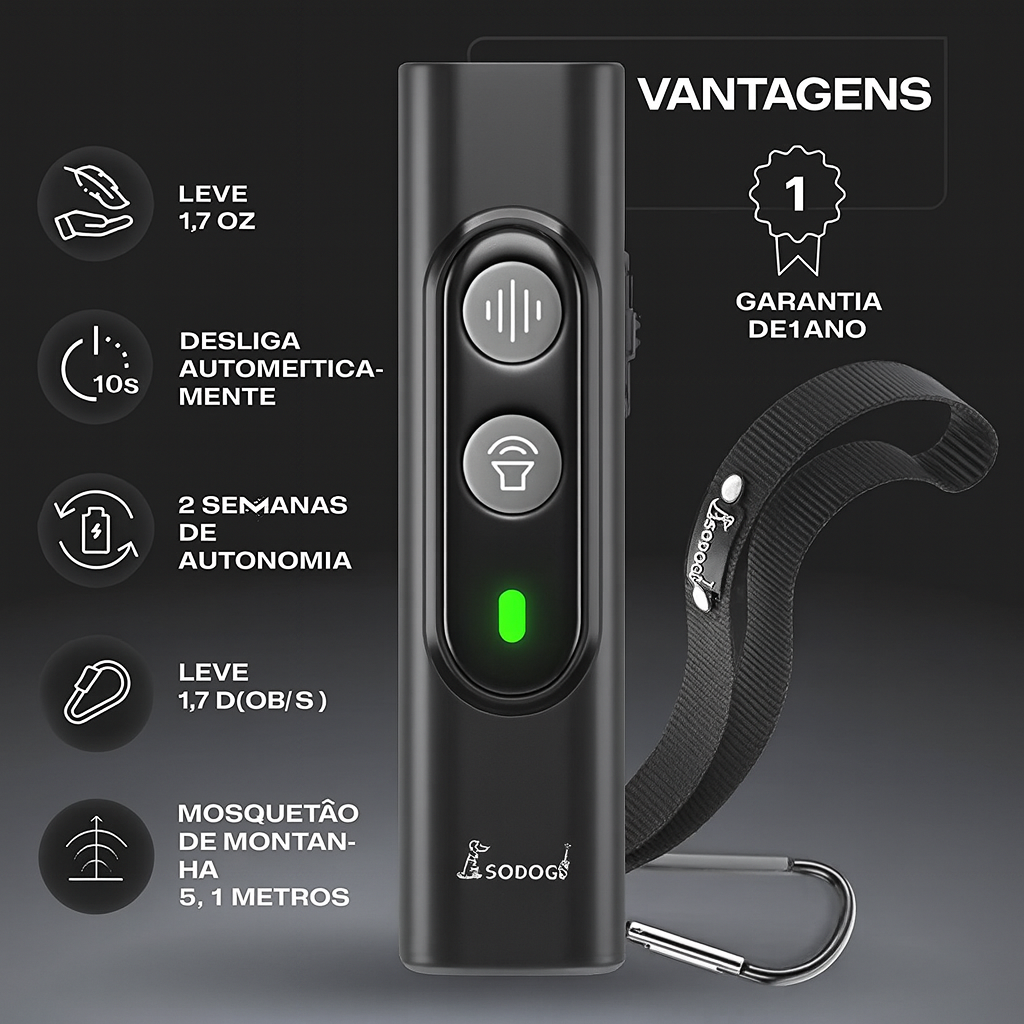 Dispositivo Ultrassónico Anti-Latidos Sem Choque – Seguro, Eficaz e Recarregável por USB 🐶🔇✨