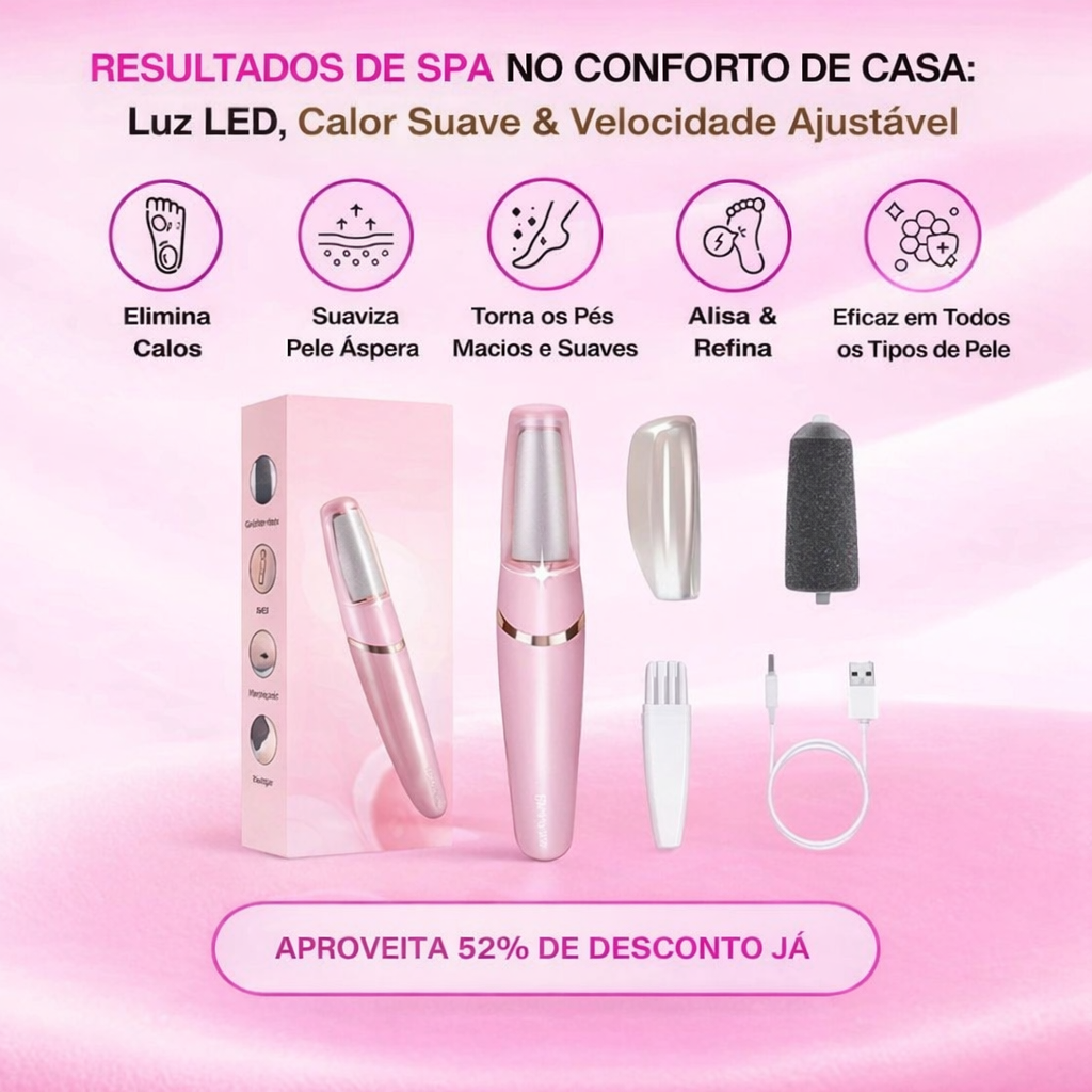 Removedor Elétrico de Calos para Pés – Pele Suave, Limpa e Renovada