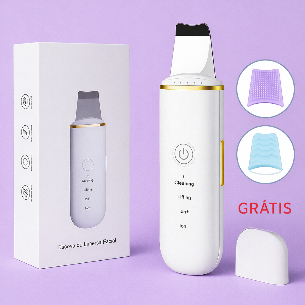 SkinGlow Pro – Limpeza Facial Ultrassónica Profunda ✨