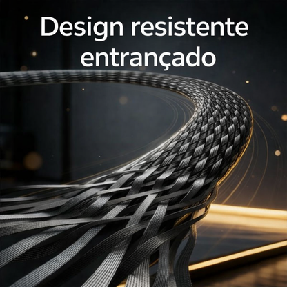 ⚡ Cabo de Carregamento Rápido 2-em-1 (240W) 🔥 Suporte Invisível Integrado para Telemóvel