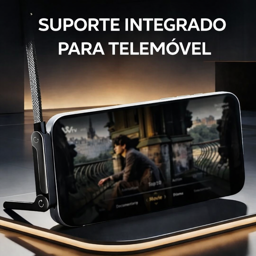 ⚡ Cabo de Carregamento Rápido 2-em-1 (240W) 🔥 Suporte Invisível Integrado para Telemóvel