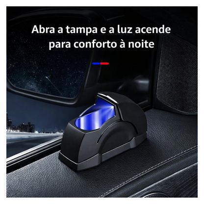 Cinzeiro Automóvel com Tampa Deslizante — Compacto, Anti-Odores e com Iluminação LED