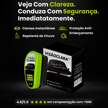 VisãoClara™ 2.0 – Repelente de Chuva e Anti-Embaciamento 🚘✨