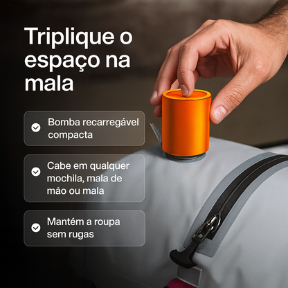 VácuoKit™ – Sacos de Compressão para Bagagem