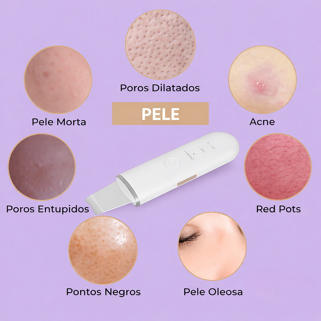 SkinGlow Pro – Limpeza Facial Ultrassónica Profunda ✨