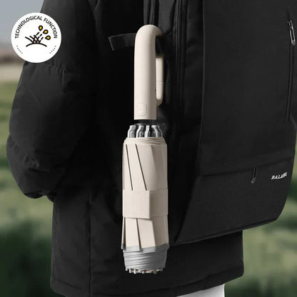 Guarda-chuva com argola, robusto e resistente ao vento, portátil para viagens.