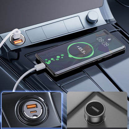Carregador de Carro Ultra-Rápido – Dupla Porta PD & QC com Carregamento Rápido